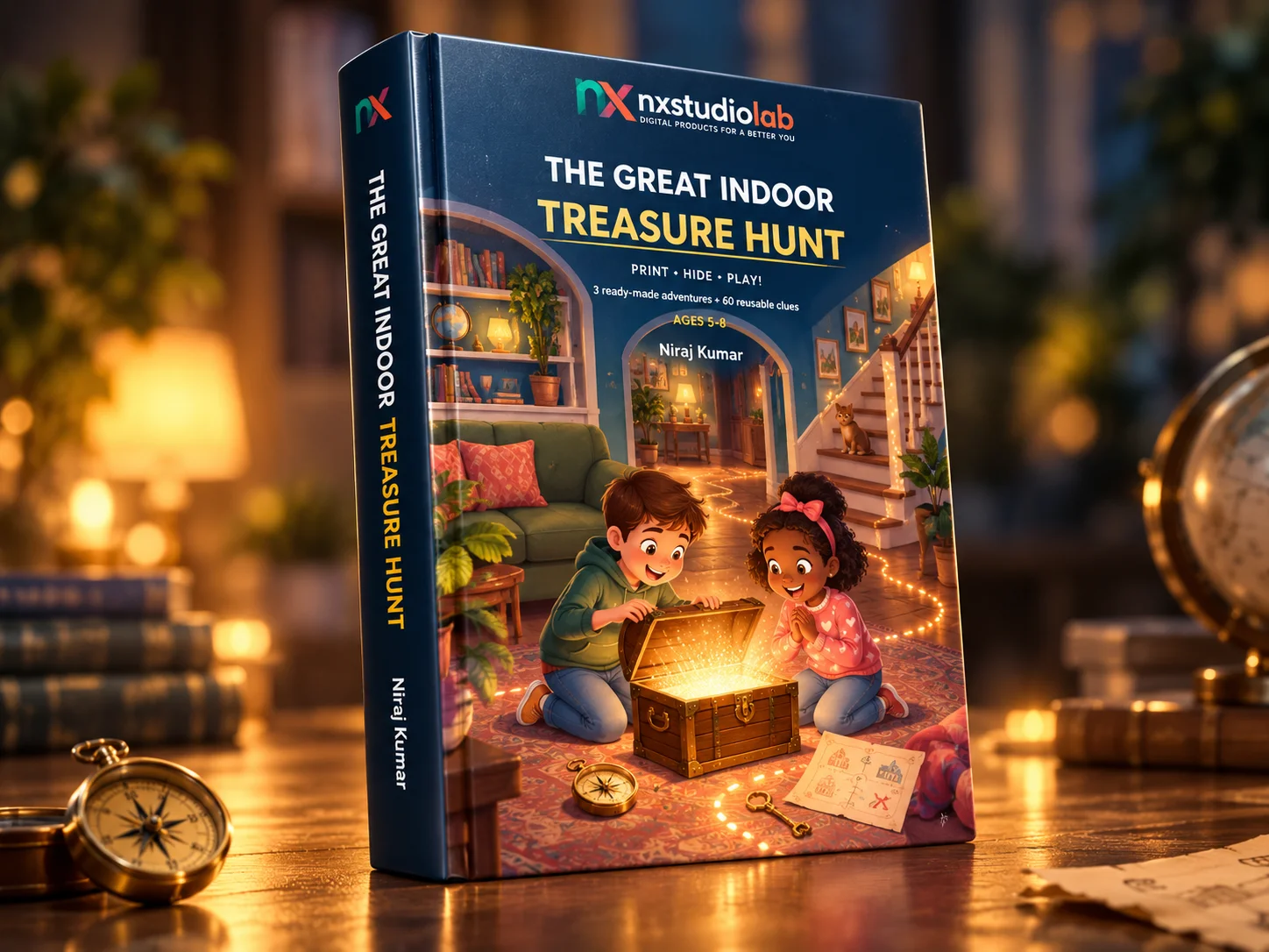The Great Indoor Treasure Hunt – Printable Activity Kit for Kids Ages 5–8 cover
